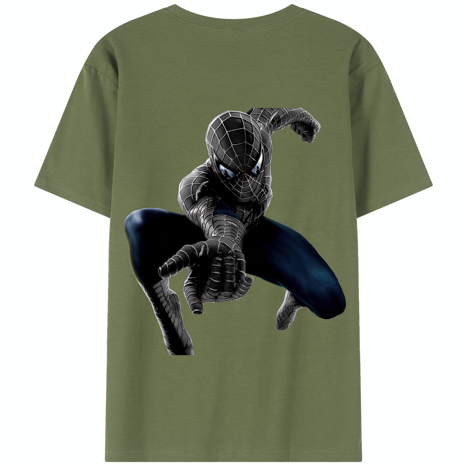 （画像用） Spider Man スパイダーマン 綿100％半袖Tシャツ（背面プリント）